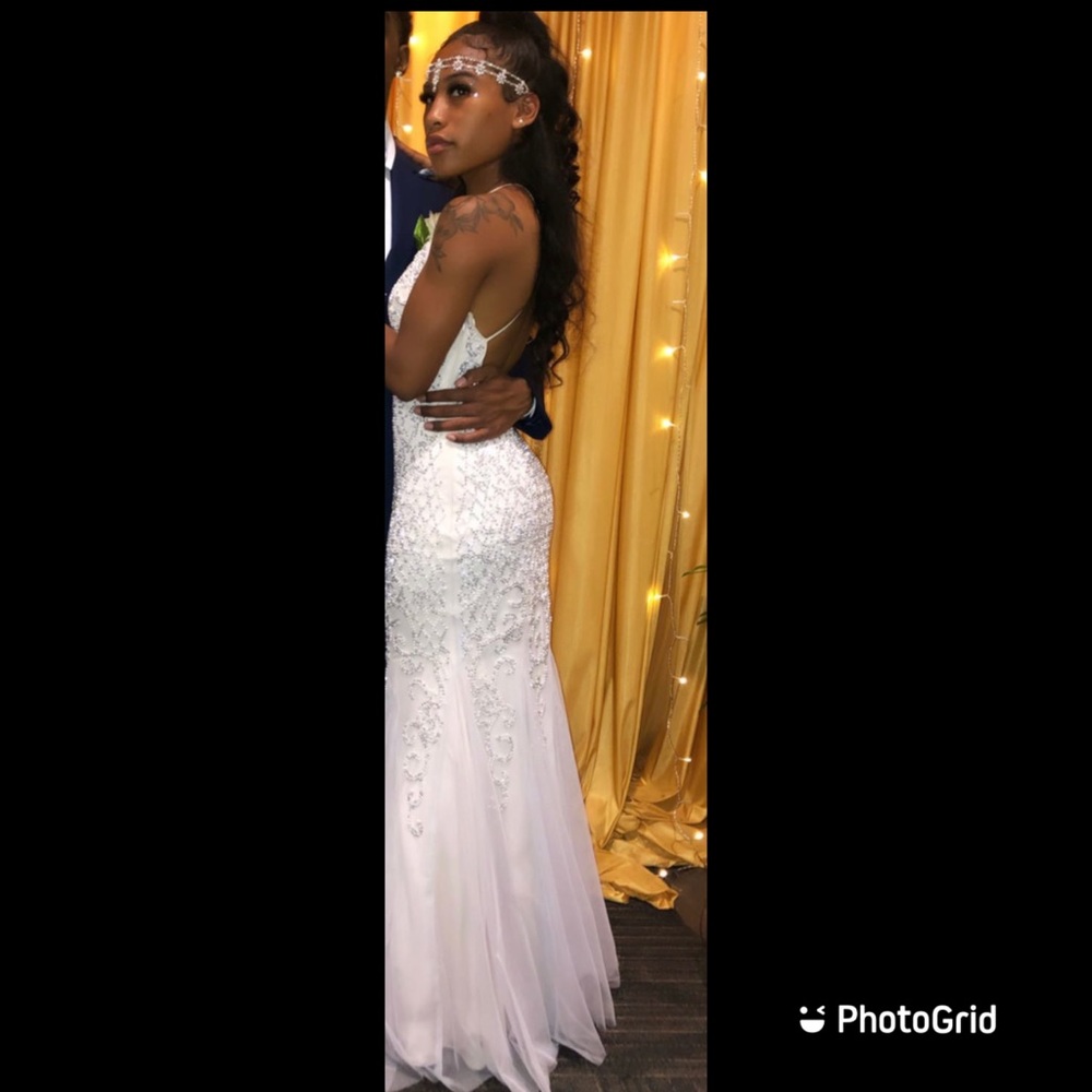 White prom dress